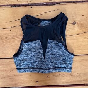 Gray and Black Sports Bra